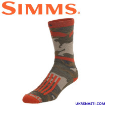 Носки Simms Daily Sock Regiment Camo Olive Drab размер L